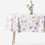 Goldea oválný teflonový ubrus květy fialky 120x160cm – Zboží Mobilmania