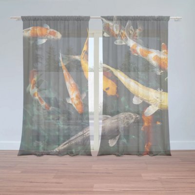 Sablio Záclony Ryby: 2ks 150x250cm – Hledejceny.cz