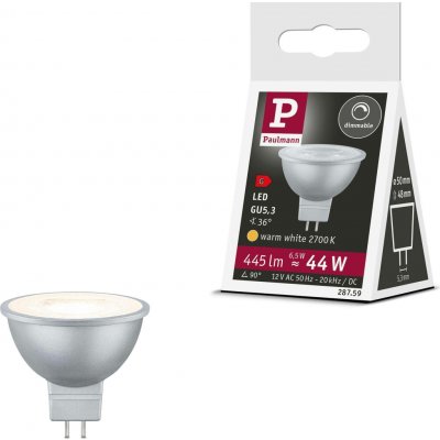 Paulmann P 28759 LED 6,5 W matný chrom GU5,3 2.700K teplá bílá – Hledejceny.cz