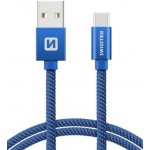 Swissten 71521208 USB 2.0 typ A na C, USB 2.0, zástrčka A - zástrčka C, opletený, 1,2m, modrý – Hledejceny.cz
