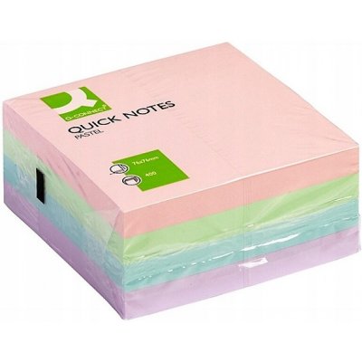 Samolepicí bloček Q-Connect 76 x 76 mm, pastelový mix 4 barev, 400 lístků – Hledejceny.cz