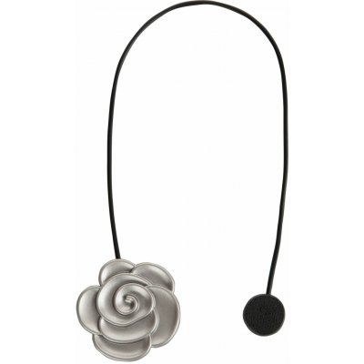EUROFIRANY SADA 2KS DEKORAČNÍ SPONA NA ZÁVĚS FLOWER S MAGNETEM 5 X 21 CM STŘÍBRNÁ – Hledejceny.cz