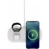Baterie pro bezdrátové telefony 3v1 nabíjecí stanice / stojánek DEVIA pro Apple iPhone + AirPods Qi + Watch - bílá