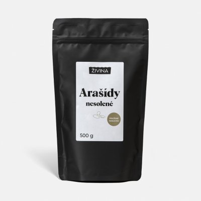 ŽIVINA Arašídy nesolené pražené nasucho 500 g – Sleviste.cz