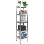 Fistar 1800x400x400 mm Kovový zinkovaný 5-policový stříbrný – HobbyKompas.cz