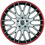 Barracuda Karizzma 8x18 5x112 ET40 black polished trim red | Zboží Auto