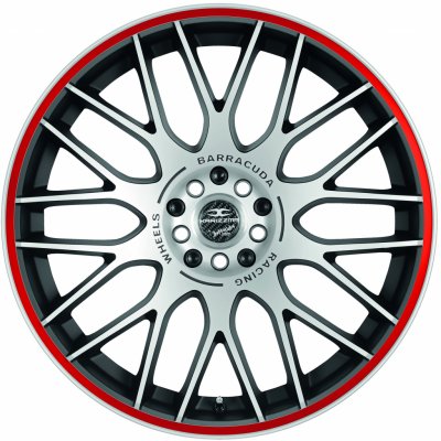 Barracuda Karizzma 8x18 5x112 ET40 black polished trim red | Zboží Auto