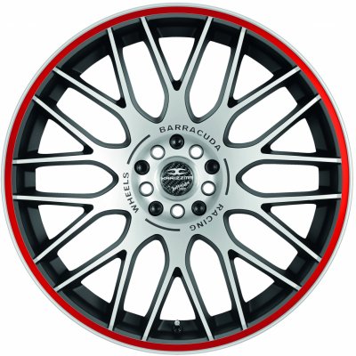 Barracuda Karizzma 8,5x19 5x110 ET18 black polished trim red – Hledejceny.cz