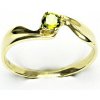 Prsteny Čištín zlatý se zirkonem olivín žluté zlato T 1026