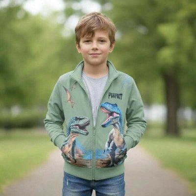 Kugo ZM8850 zelená s dinosaury – Hledejceny.cz