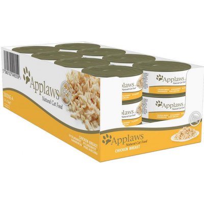 Applaws Cat Tin Chicken Breast with Cheese 24 x 156 g