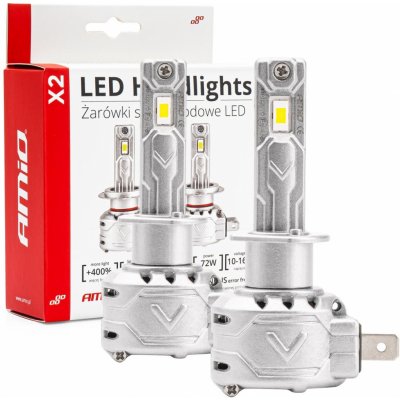 Amio H1 LED X2 Series CAN-BUS, bílé 6500K 7920 LM, 2 ks