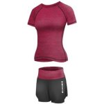 Merco Runner Short 2W fitness set plum – Zboží Dáma
