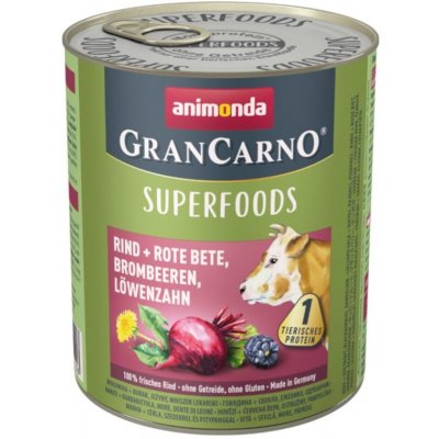 Animonda Gran Carno Superfoods hovězí čv.řepa ostružiny pampeliška 400 g