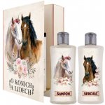 Bohemia Gifts O koních a lidech sprchový gel 200 ml + šampon na vlasy 200 ml kniha dárková sada – Zboží Dáma