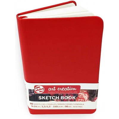Talens Art Creation Sketch Book skicák v červené tvrdé vazbě 9x14 cm 80 listů 140 g – Zboží Dáma
