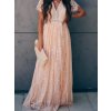 Dámské šaty OMG Dámské krajkové maxi šaty Esposa růžová