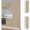 Kuchyňská dolní skříňka zahrada-XL Skříň pro vestavnou lednici dub sonoma 60x57x207 cm dřevotříska