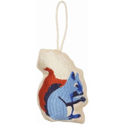 Broste Vyšívaná ozdoba Squirrel modrá barva textil – Hledejceny.cz