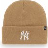 Čepice 47 MLB NEW YORK YANKEES HAYMAKERCuff Knit Klubová zimní čepice béžová