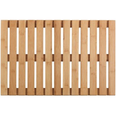 Wenko Bambus Bambusová předložka do koupelny hnědá 60 x 40 cm – Zboží Dáma