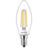 Žárovka Philips LED žárovka E14 Classic Filament B35 4,3W 40W teplá bílá 2700K , svíčka