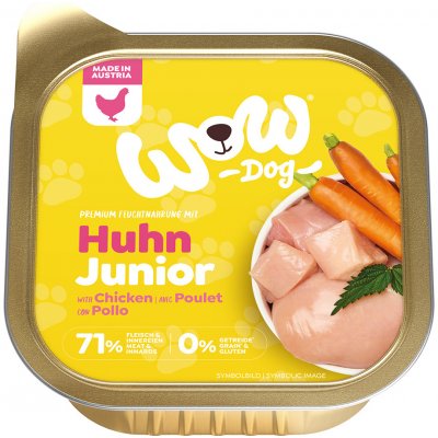 WOW Junior Dog Kuřecí s karotkou 150 g – Zboží Mobilmania