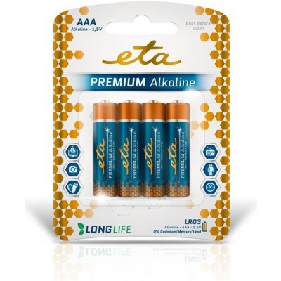 ETA PREMIUM ALKALINE AAA 4ks R03PREM4 – Zbozi.Blesk.cz