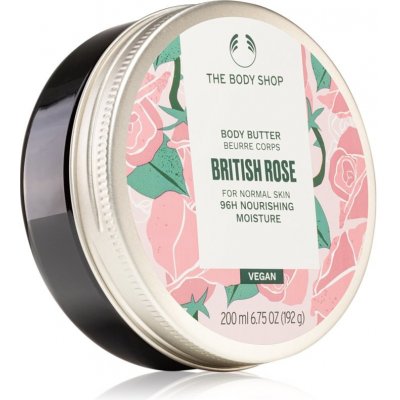The Body Shop British Rose rozjasňující tělové máslo pro normální až suchou pokožku 200 ml – Zboží Mobilmania