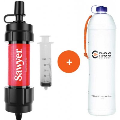 Sawyer Sada vodního filtru MINI Red + skládací láhev CNOC Vesica 1l – Hledejceny.cz