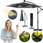 Plonos PL-882 Skládací zahradní slunečník 6-segmentový 350 cm s krytem a lampami – Sleviste.cz