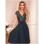 Alexis šifónové šaty s krajkovým výstřihem 381-2 zelené – Sleviste.cz