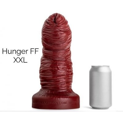 Mr. Hankey’s Toys HungerFF Blood Red XXL prémiové silikonové dildo s Vac U Lock 26,1 x 8,3 - 9,8 cm