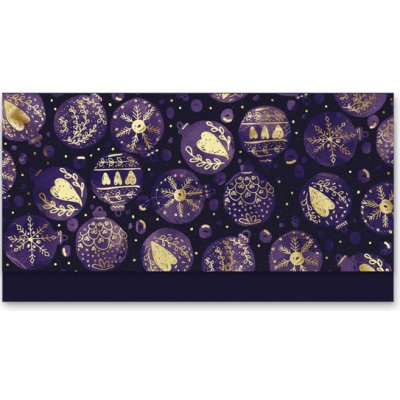 Nekupto – Vánoční obálka na peníze a poukázky Baňky fialové – Zboží Mobilmania
