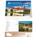 stolní 55 turistických NEJ Čech, Moravy a Slezska 22,6cm x 13,9cm, S24-27 2027 – Hledejceny.cz