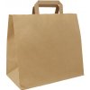 Nákupní taška a košík EcoPack Papírová taška s plochým uchem 320+170x270 mm hnědá bal/25