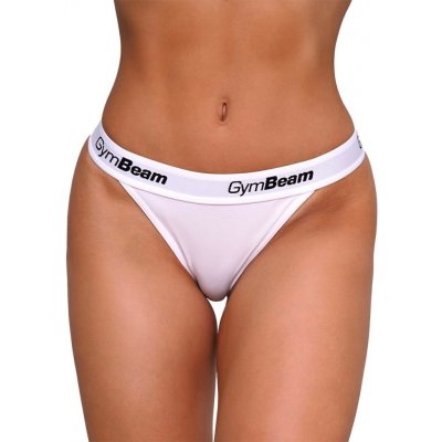 GymBeam Kalhotky Tanga 3Pack bílá – Zbozi.Blesk.cz