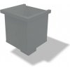 Okapový systém Prefa Sběrný kotlík hranatý hliníkový 80 x 80 mm pro hranatý svod P10 RAL 7005 tmavě šedý