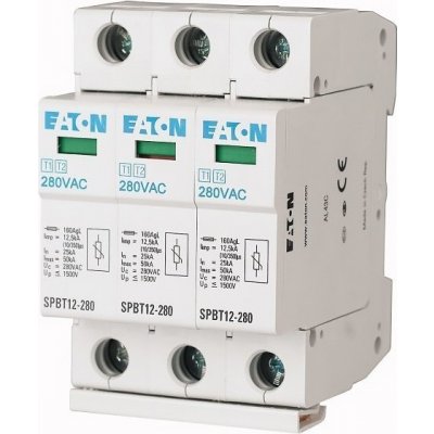 EATON 158330 SPBT12-280/3 Svodič přepětí třídy T1+T2 (B+C), 3pól sada pro TN-C