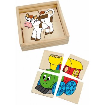 Woody Minipuzzle Mašinka v dř. krabičce