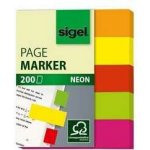 SIGEL Samolepicí záložky, 5x40 lístků, 12x50 mm, SIGEL Neon Mini, mix barev ,balení 200 ks 16649 – Hledejceny.cz