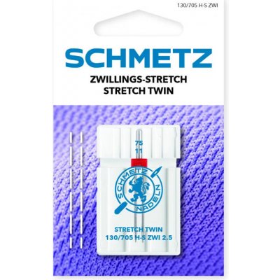 Schmetz Dvojjehla na pleteninu 130/705 H-S ZWI SMS 2,5 75 STRETCH TWIN – Hledejceny.cz