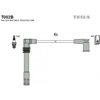 TESLA sada zapalovacích kabelů OCT 1.8 92kW AGN T002B – Zboží Mobilmania