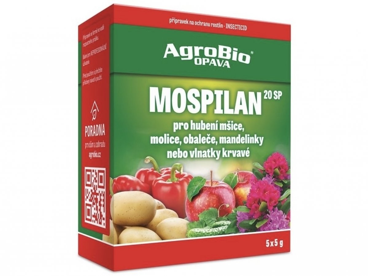 Agrobio Mospilan 20 SP Insekticid proti mšicím a molicím 5 x 5 g