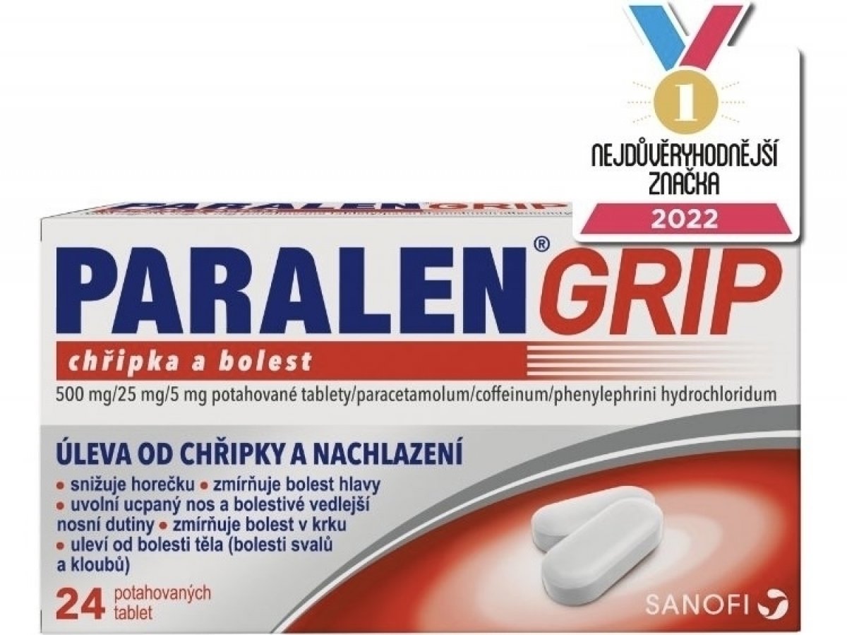 Složení Paralenu Grip chřipka a bolest