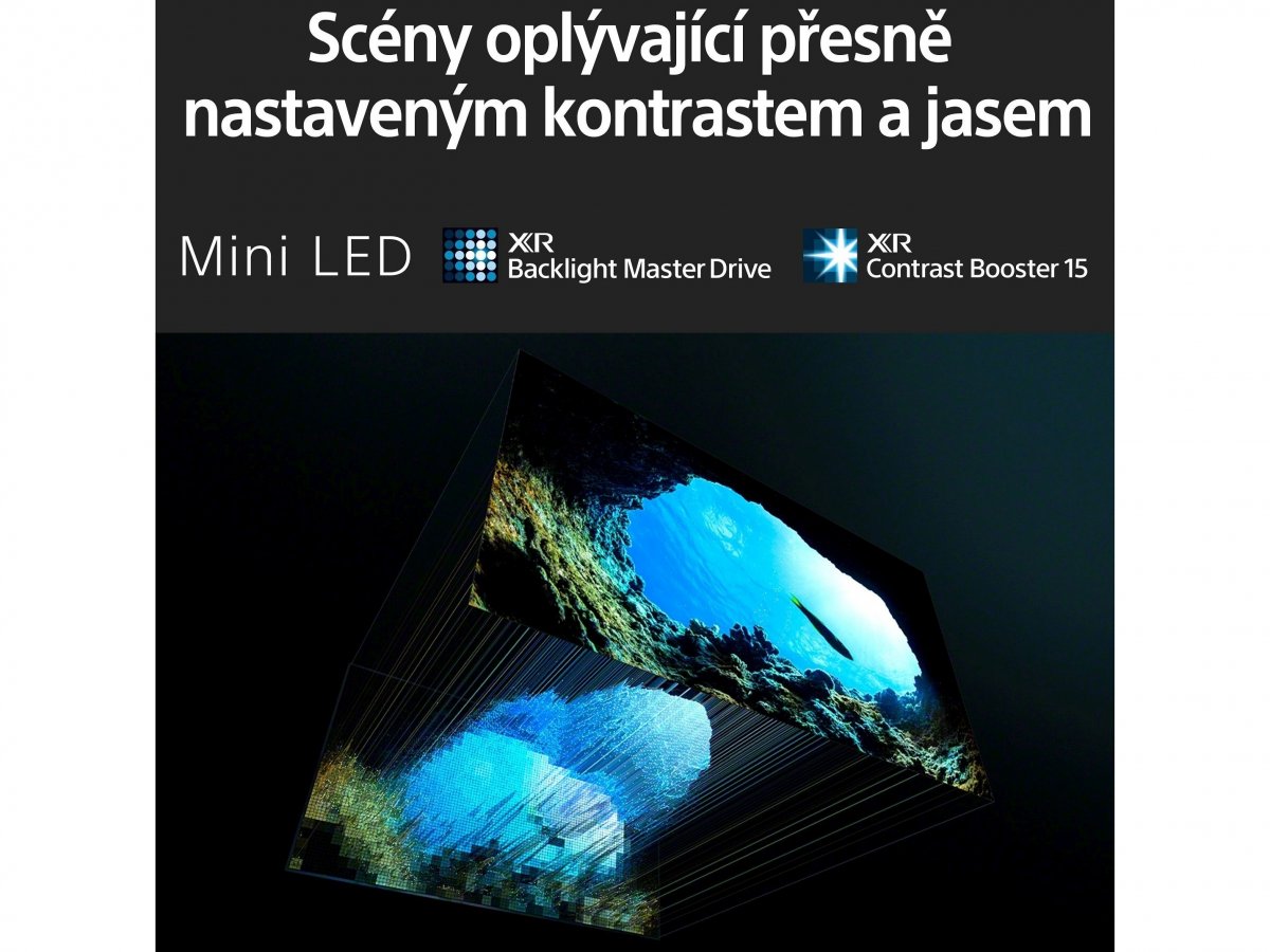 Intenzivní kontrast a vysoký jas