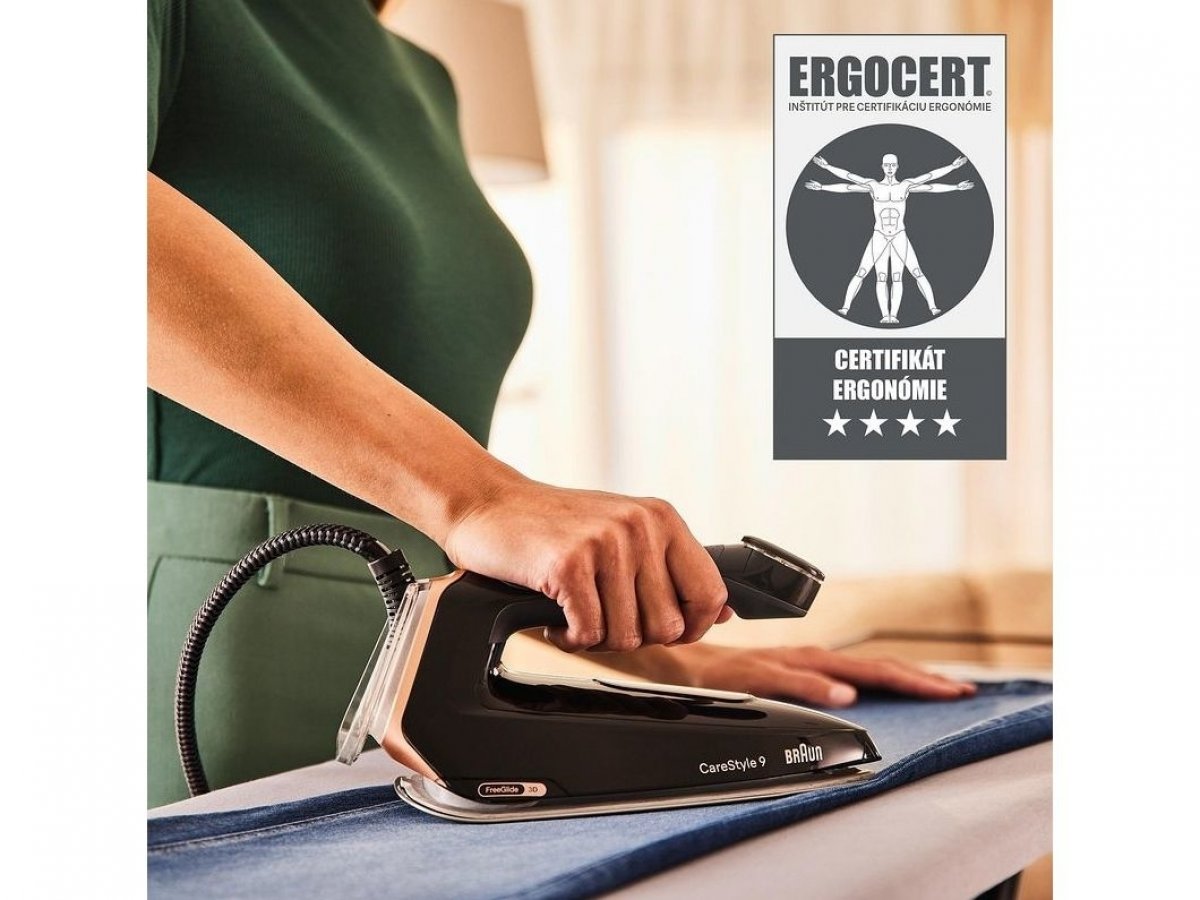 Ocenění za ergonomii. Úleva během žehlení.
