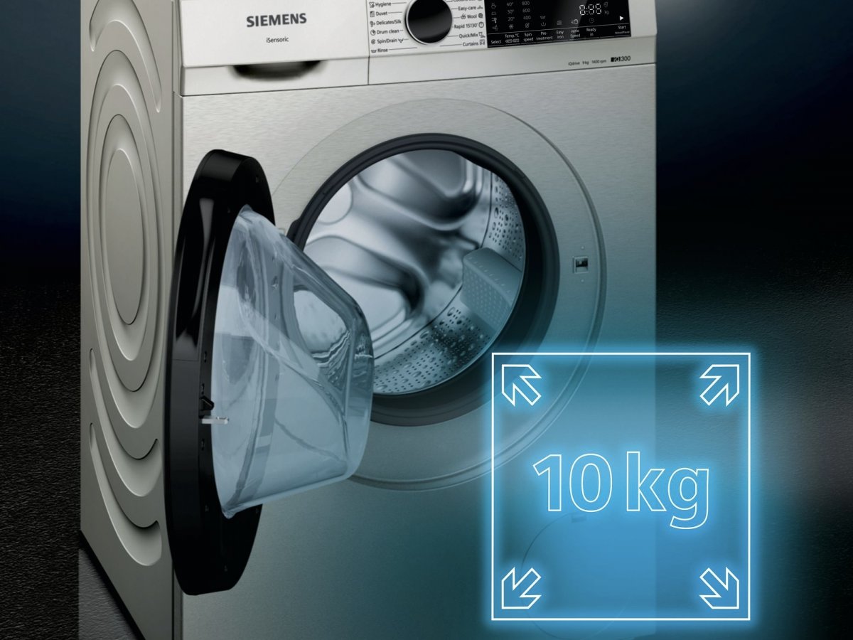 Kapacita 10 kg pro větší náplně