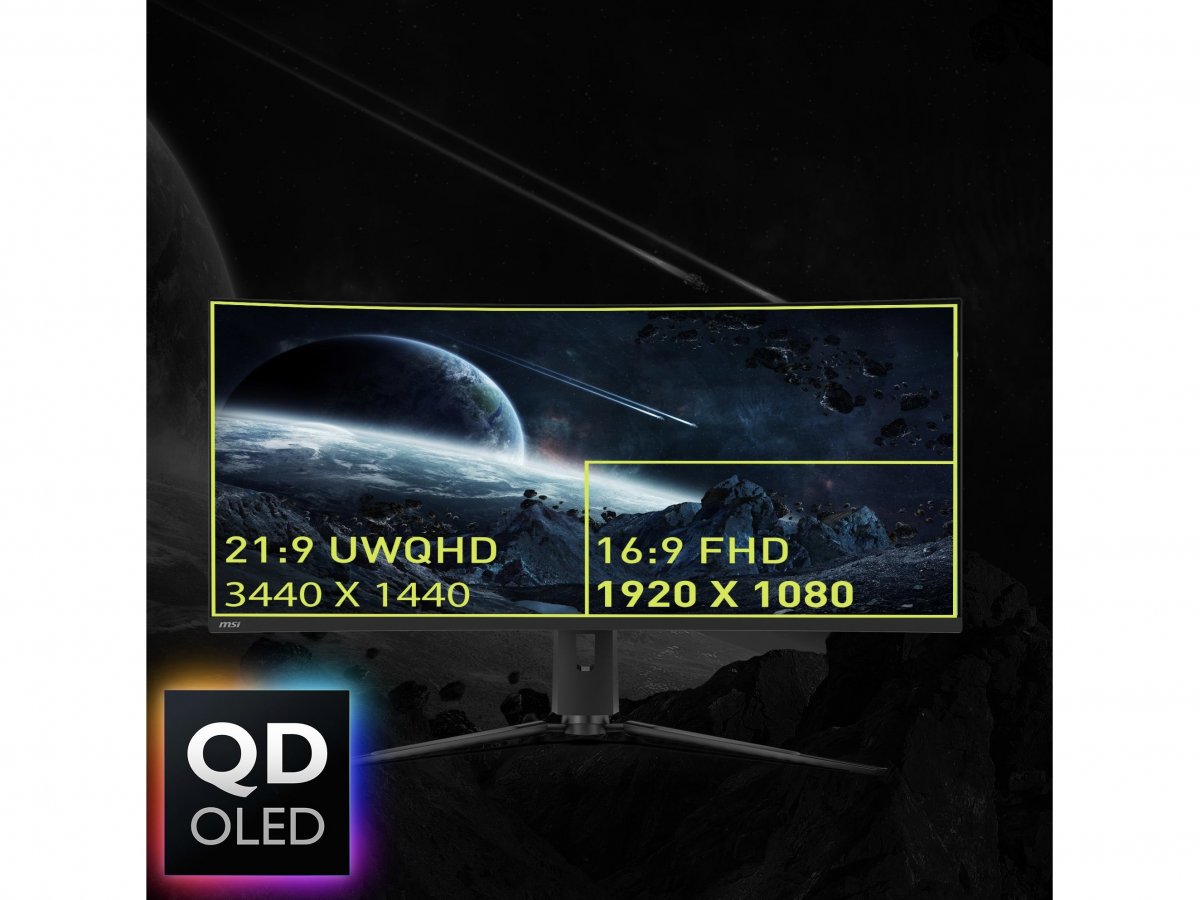 Zakřivený QD-OLED panel