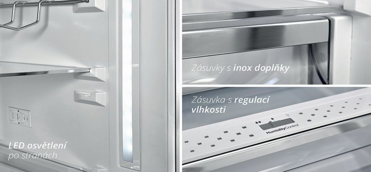 LED, Inox doplňky, šuplík na zeleninu